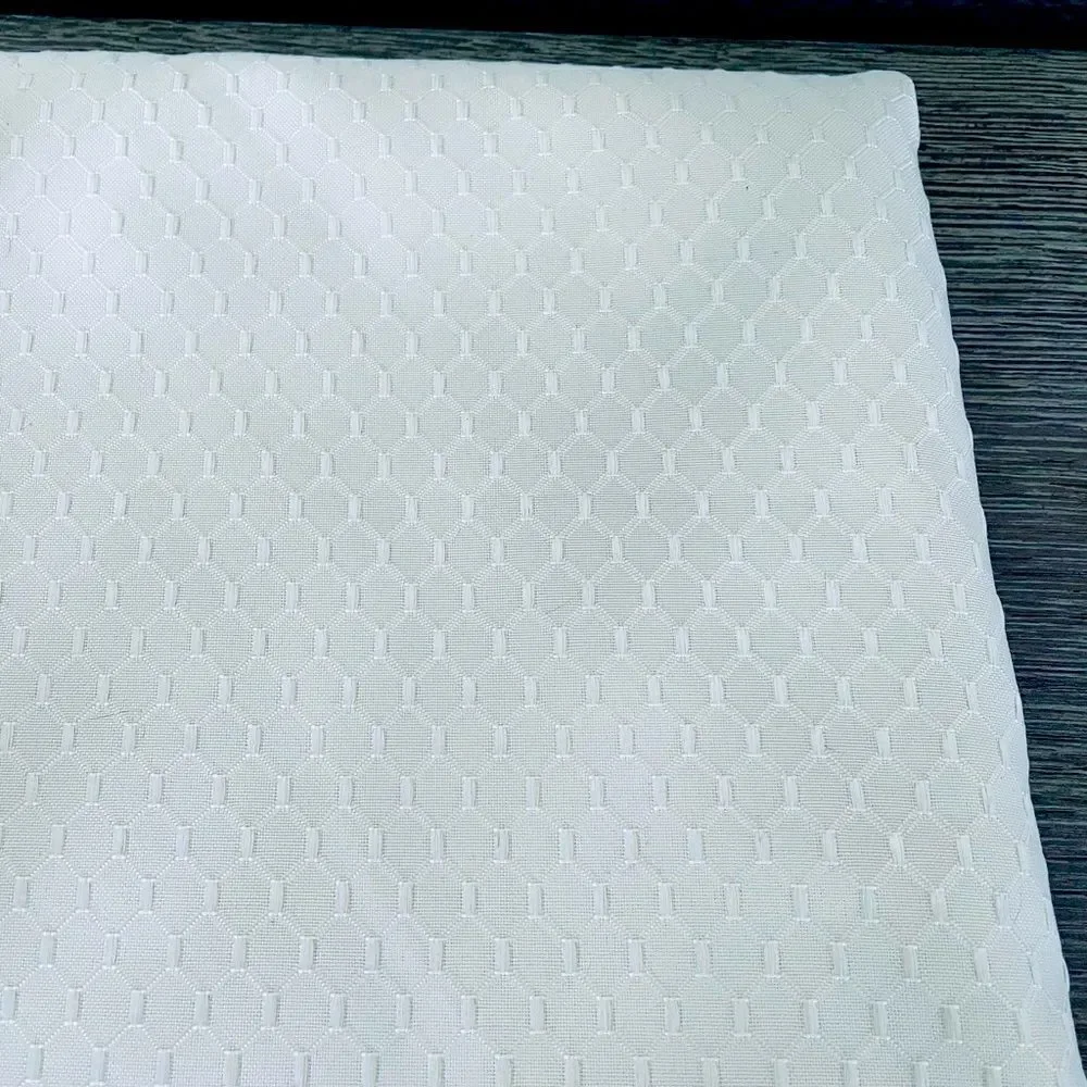 Ivory White Diamond Pattern Long Tablecloth